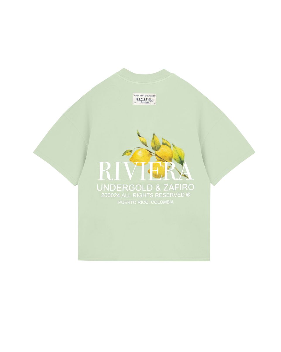 Undergold Riviera Lemon Tree Boxy Tee Green