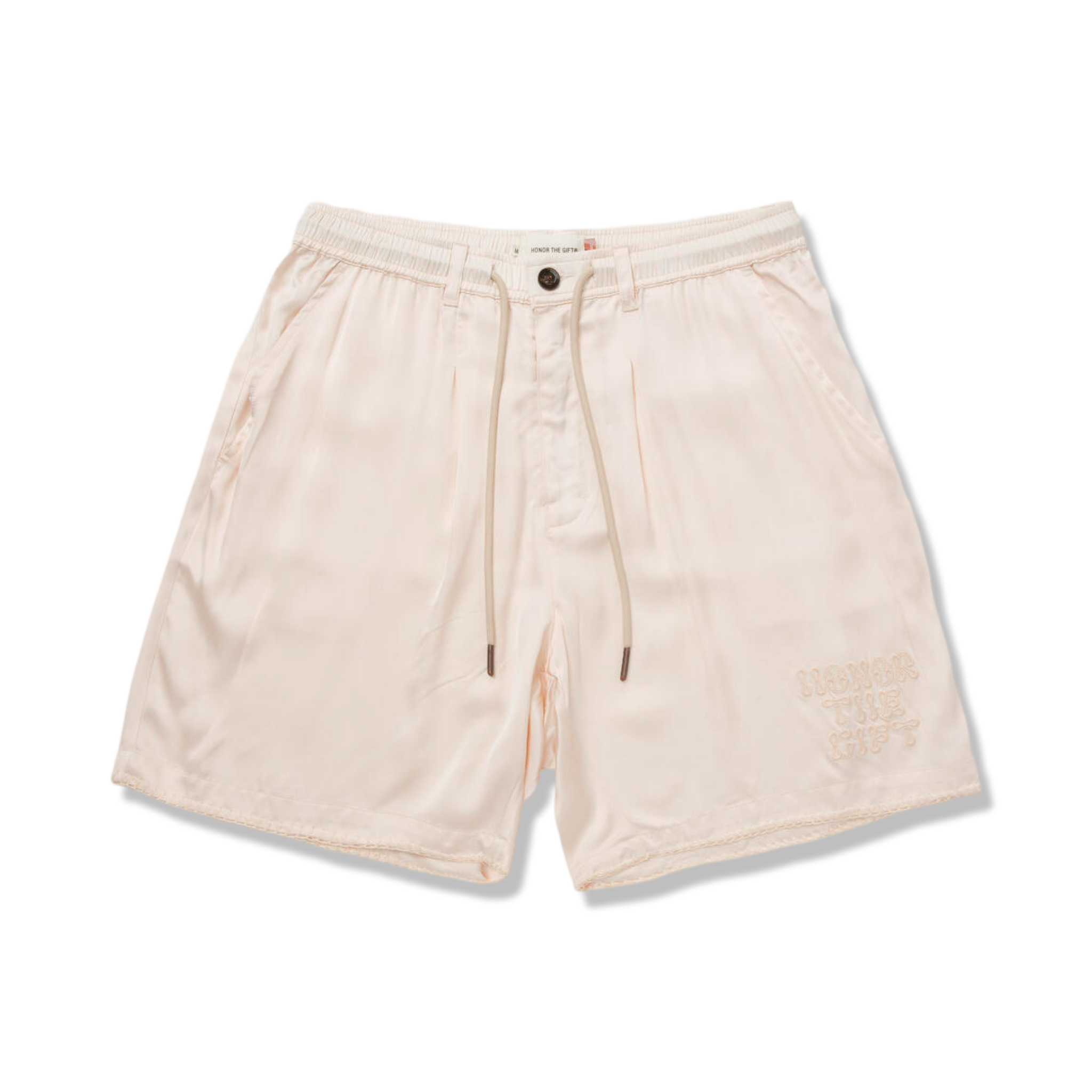 Honor The Gift Blanket Stitch Shorts Bone