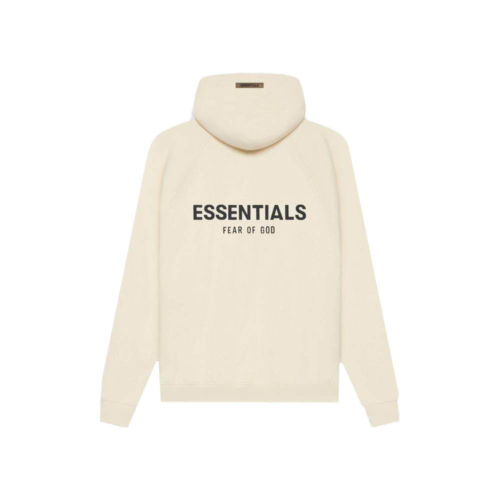 Fear of God Essentials cream letters on back