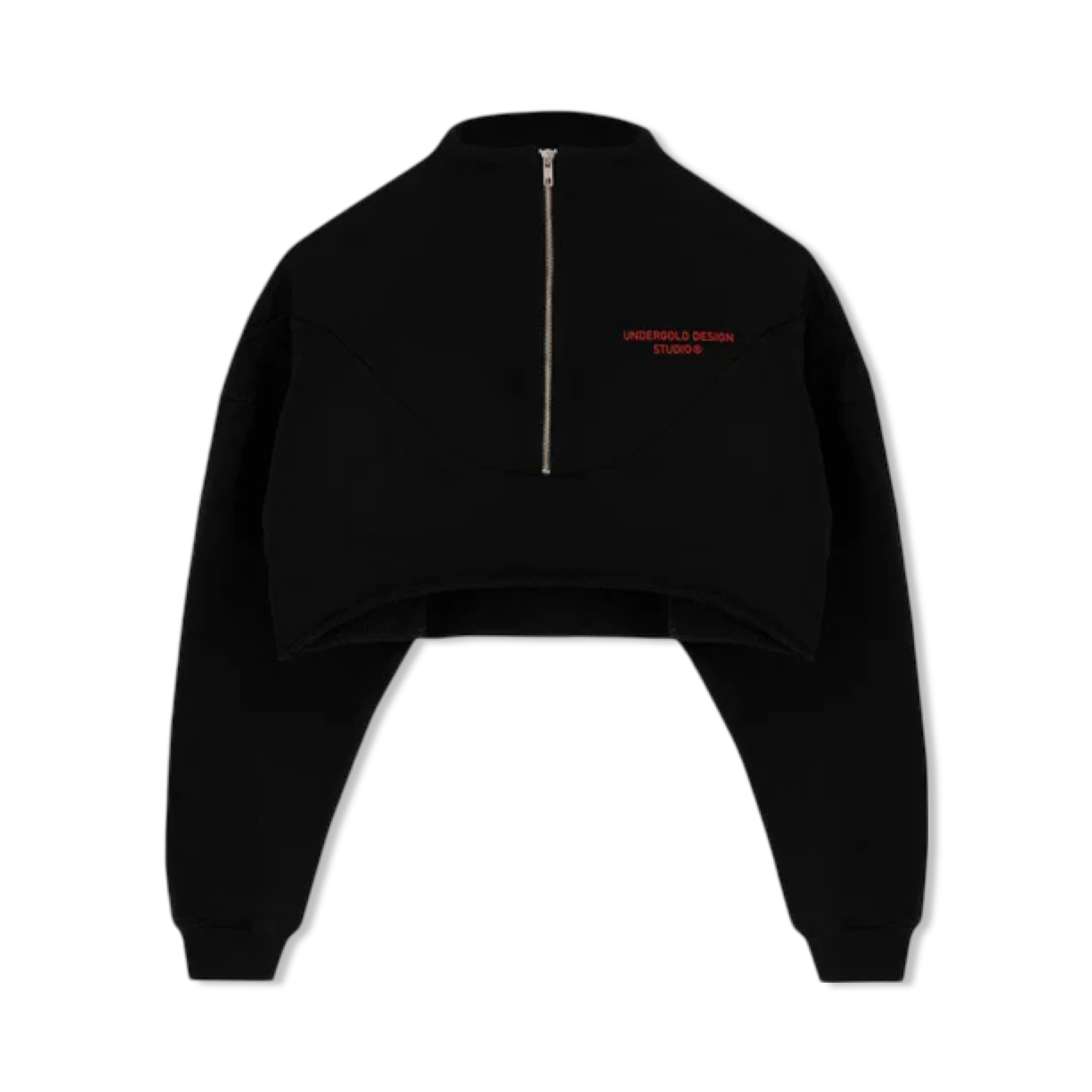 Genesis PT03 Undergold Design Studio Cropped Zip-up Crewneck Black