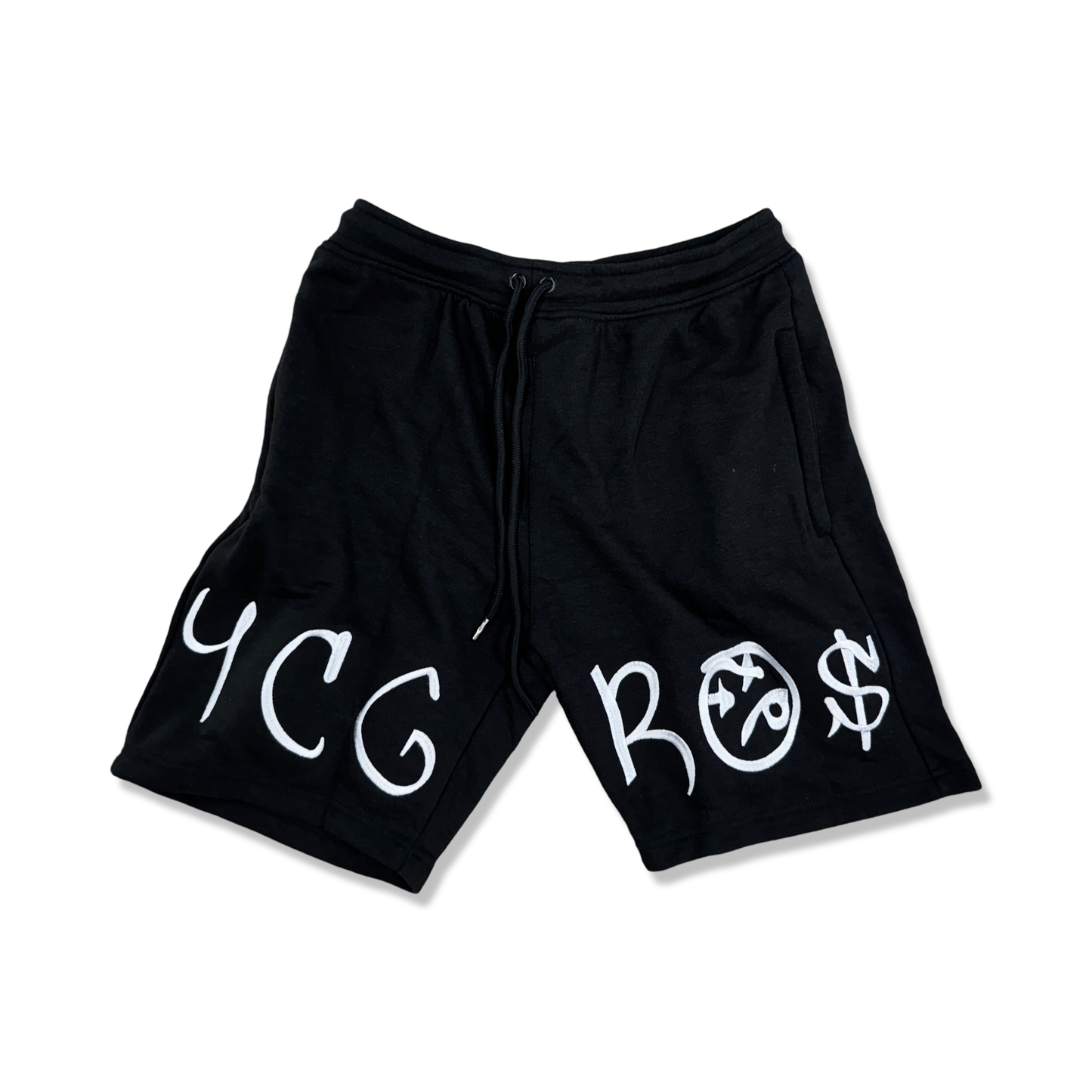 YCGROS Smiley Face Shorts Black