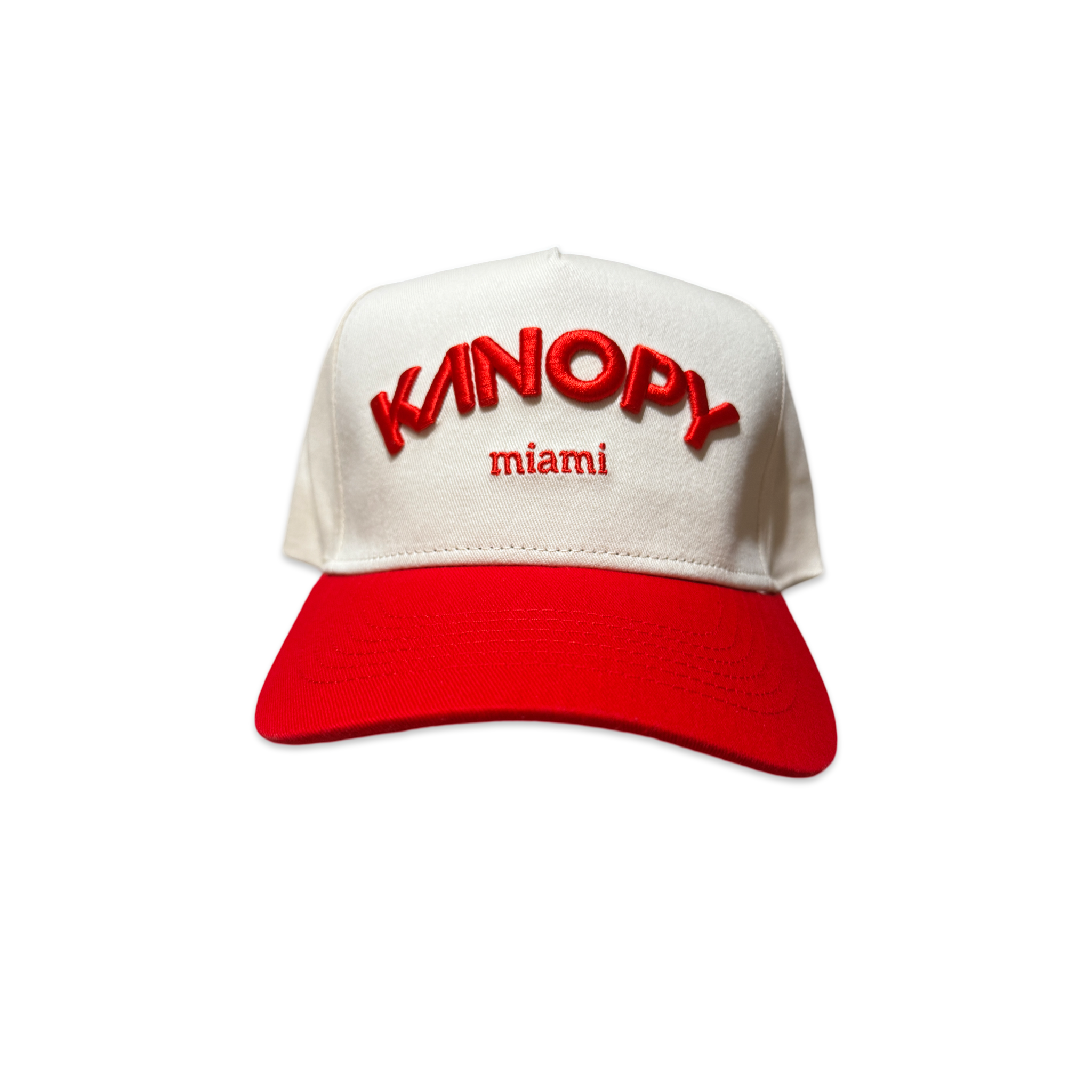 Kanopy Trucker Hat Cream and Red