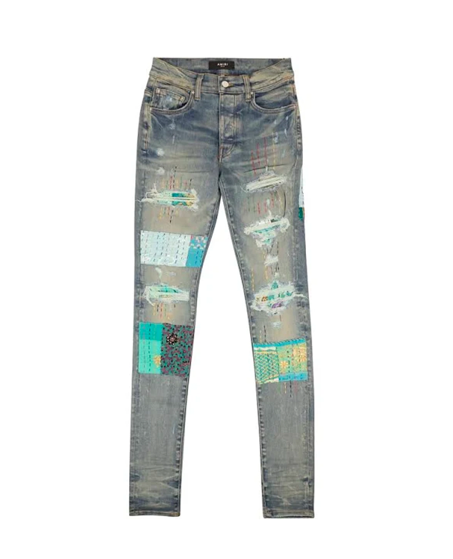 Amiri Blue Quilted Artpatch Jeans – KANOPY