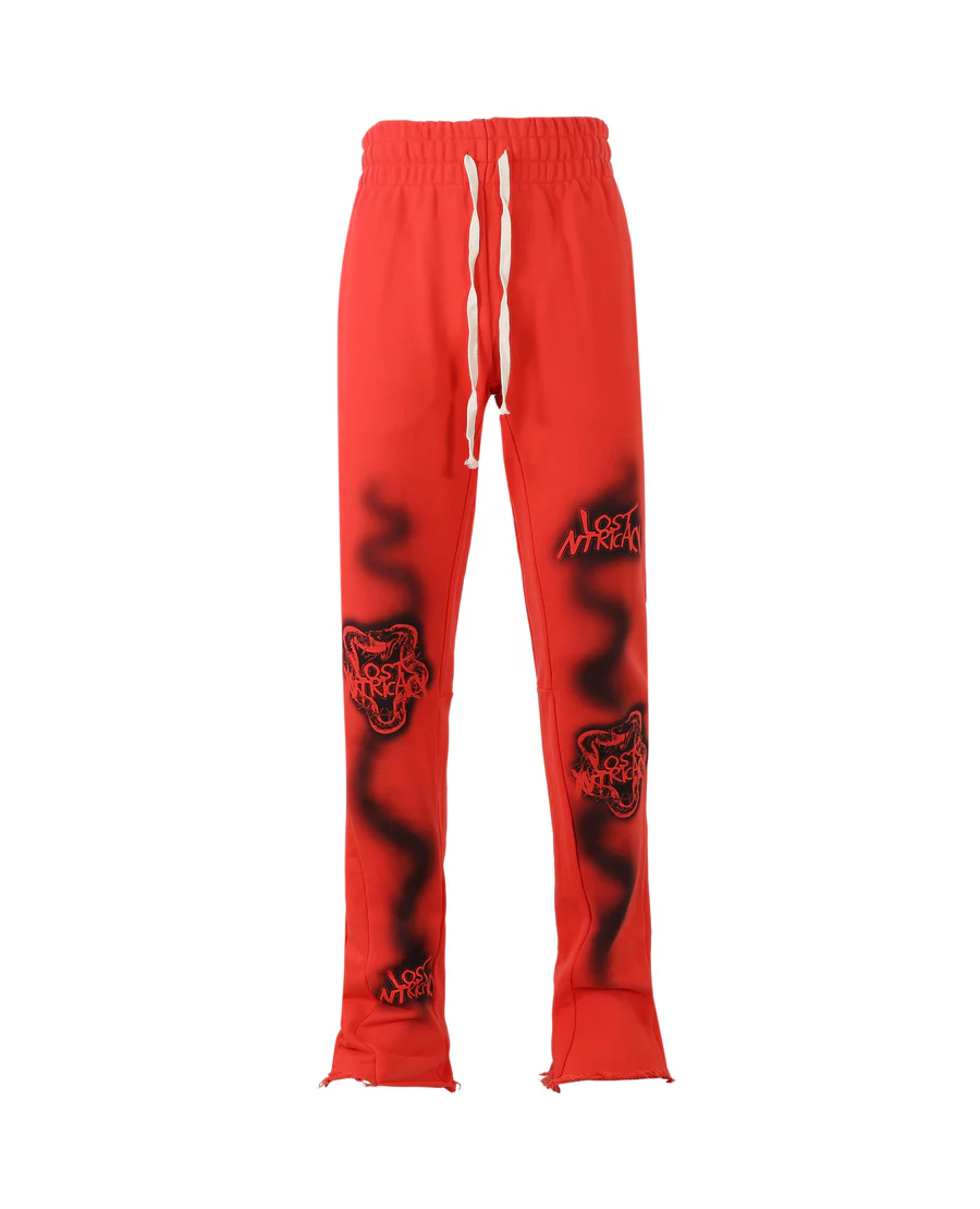 Lost Intricacy Solar Rhinestone Washed Red Pants