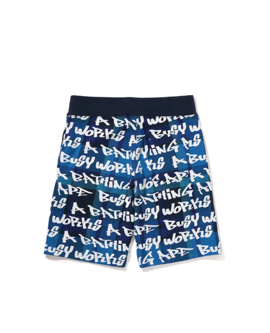 Bape Graffiti Check Sweat Shorts – KANOPY