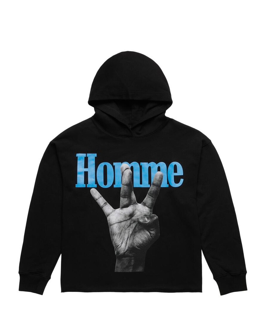 Home + Femme Twisted Fingers Hoodie Blue and Pink